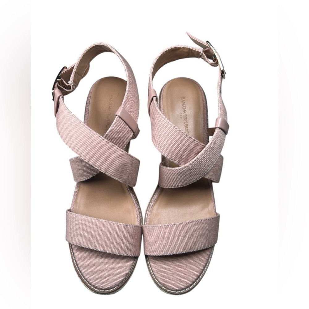 Banana Republic Wedge Espadrllle Sandals women’s 8 - Picture 2 of 7